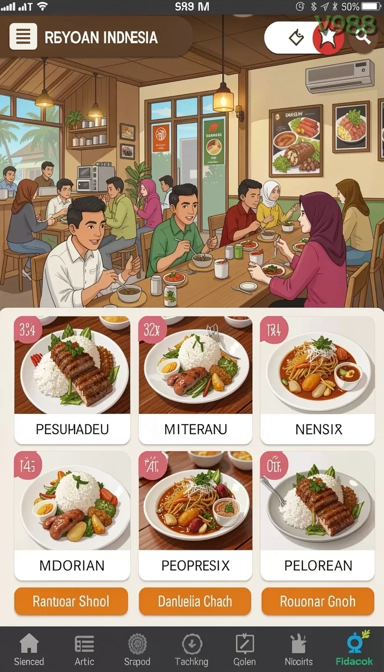 Cuplikan layar menu unduhan v988 untuk perangkat Android